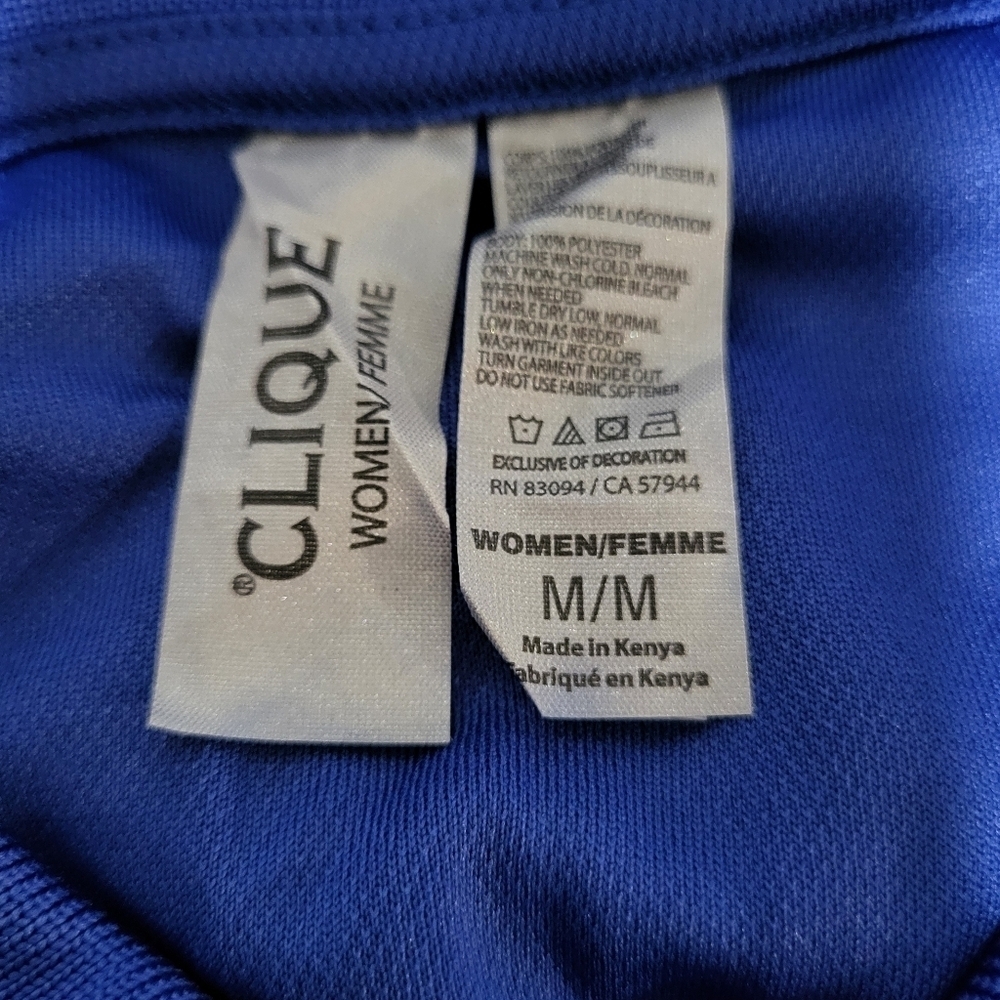 Clique Women's Polo Shirt In Tour Blue Size Med NWOT - Picture 5 of 7